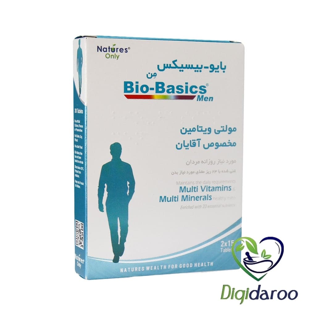 قرص مولتی ویتامین بایوبیسیکس آقایان نیچرز اونلی 30 عددی