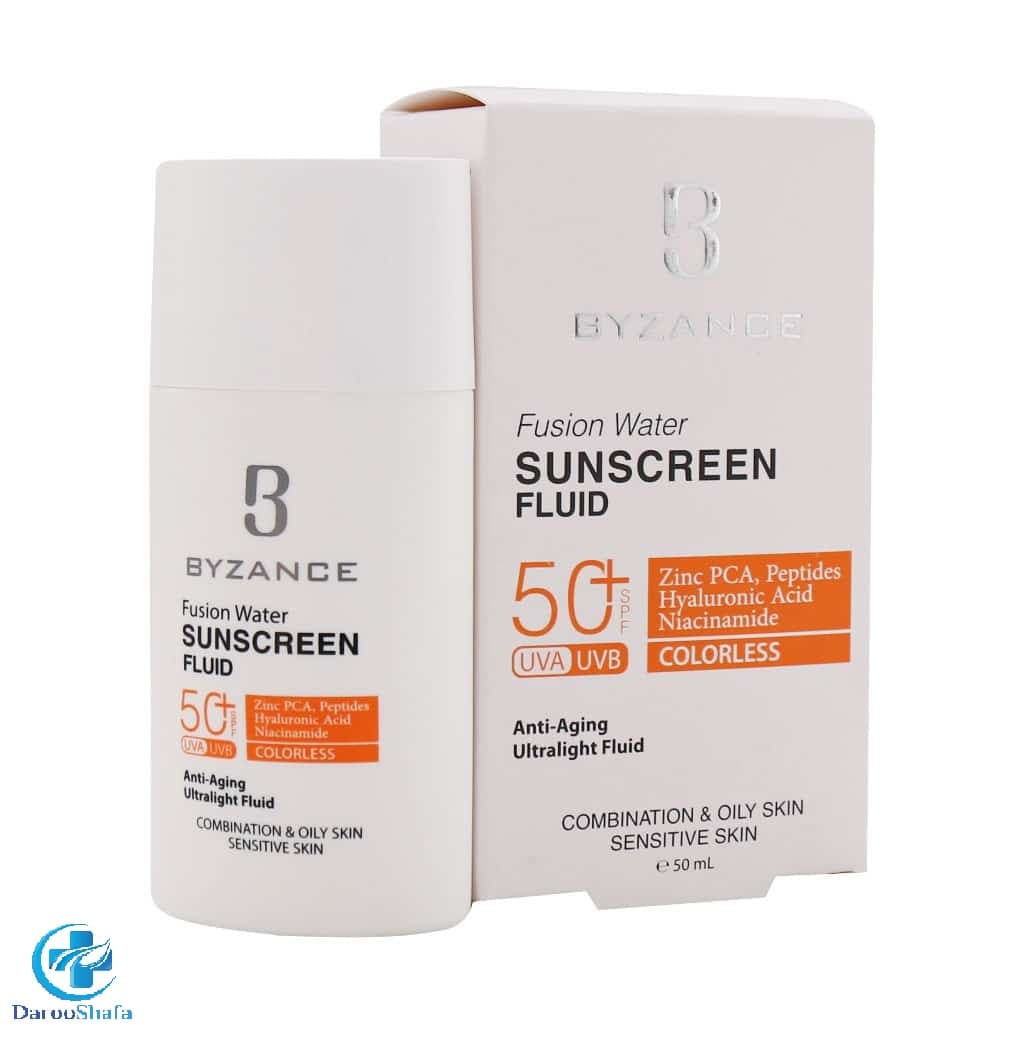 فلوئید ضد آفتاب SPF 50 پوست چرب بیزانس