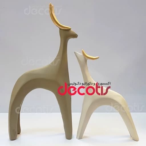 مجسمه آهو مینیاتوری مجموعه 2 عددی — تصویر ۳