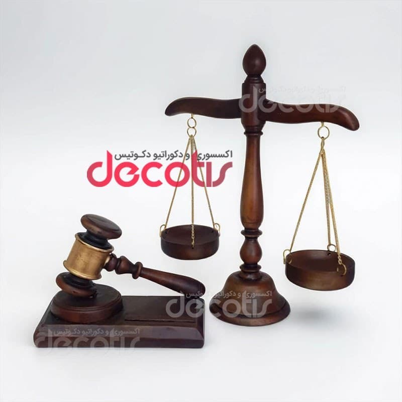 ست ترازو و چکش عدالت وارداتی پلی استر باکیفیت — تصویر ۷