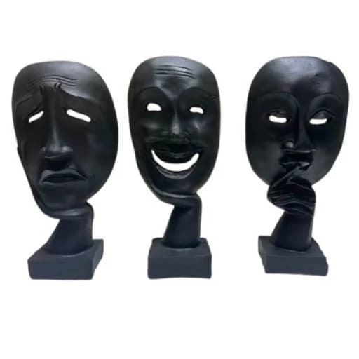 مجسمه ماسک مجموعه 3 عددی