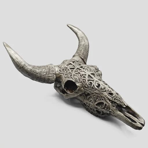 مجسمه اسکلتی دیوارکوب طرح راک نقره ای کد Psdc602 — تصویر ۴