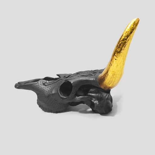 دیوارکوب طرح جمجمه گاومیش (راک) مدل Pirate کد Irz267 رنگ مشکی — تصویر ۱۰