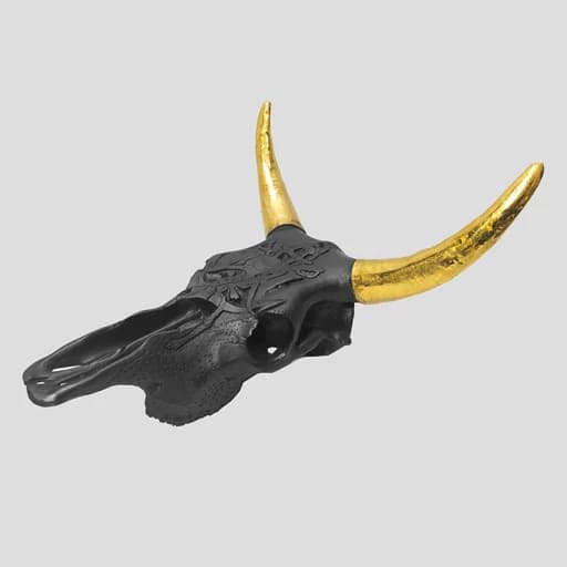 دیوارکوب طرح جمجمه گاومیش (راک) مدل Pirate کد Irz267 رنگ مشکی — تصویر ۳