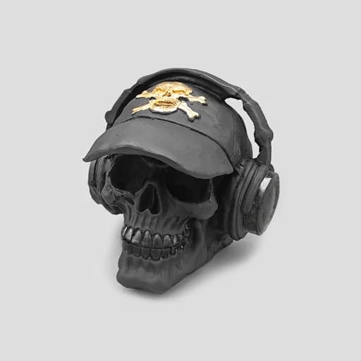 مجسمه جمجمه DJ مدل Golden Pirate رنگ مشکی کد Khk835 — تصویر ۶