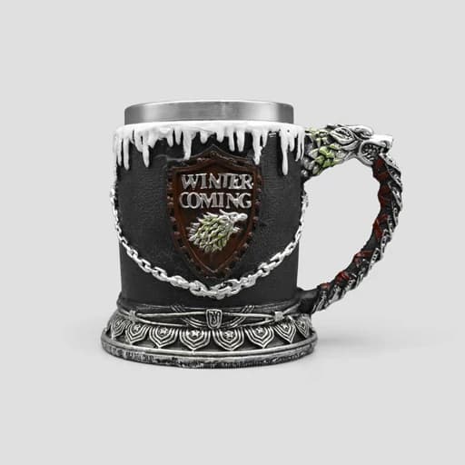 ماگ داخل استیل گرگ استارک مدل Winter is Coming کد Psg-150d1