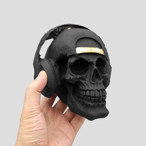 مجسمه اسکلت DJ مدل Headphones رنگ مشکی کد Shah934 — تصویر ۸
