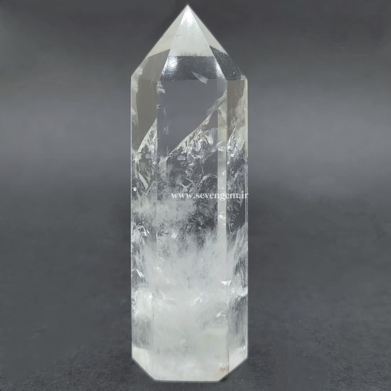 منشور سنگ کریستال کوارتز درجه یک برزیلی (کدB776)