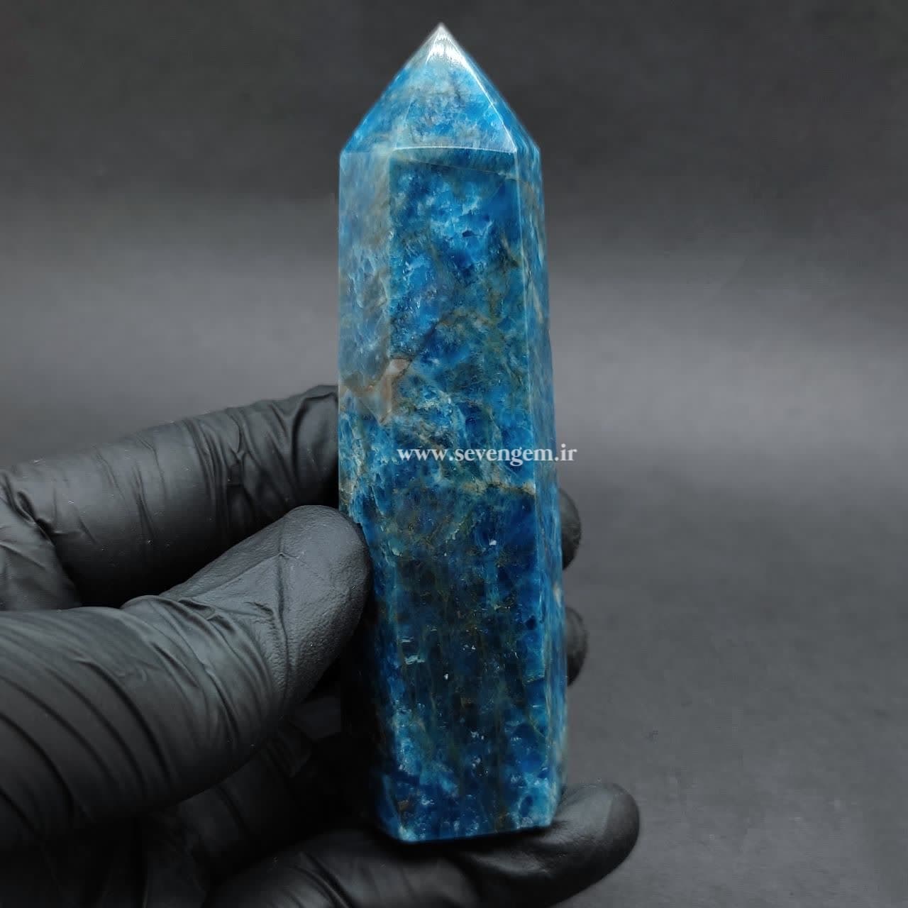 منشور سنگ آپاتیت آبی (کدB768) — تصویر ۵