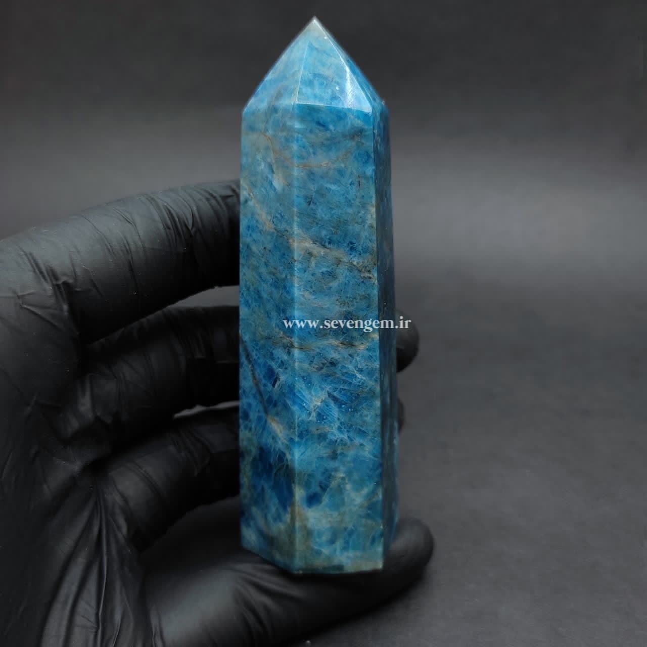 منشور سنگ آپاتیت آبی (کدB768) — تصویر ۸