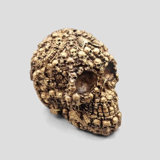 مجسمه جمجمه مدل FullSkulls رنگ برنزی کد Shah934 — تصویر ۲