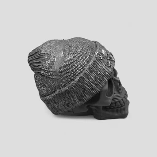 مجسمه جمجمه کلاه بافت مدل Black Skull کد Khk814 — تصویر ۷