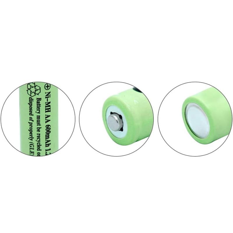 باتری 1.2V قلمی Ni-MH قابل شارژ 600mAh سایز AA — تصویر ۴