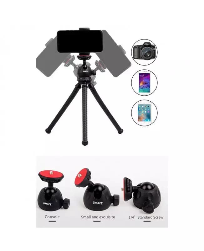 سه پایه جی ماری Jmary MT-25 Selfie tripod + هولدر موبایل — تصویر ۴