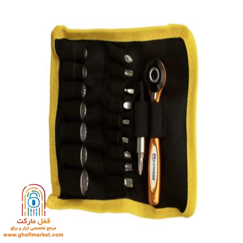 ست سر پیچ گوشتی کنزاکس 19 پارچه مدل KBR-119 — تصویر ۴