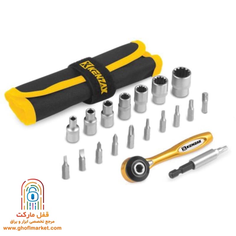 ست سر پیچ گوشتی کنزاکس 19 پارچه مدل KBR-119 — تصویر ۲