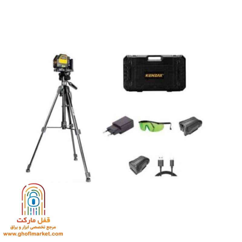 تراز لیزری شارژی 2 خط سبز کنزاکس مدل 1144P — تصویر ۵