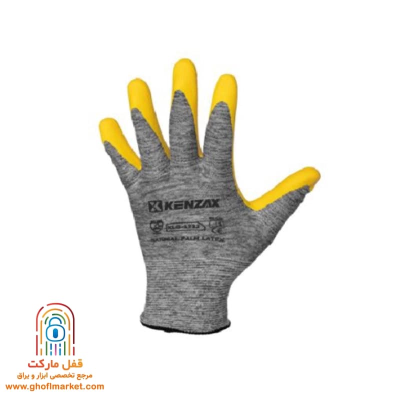 دستکش ایمنی پلی استر لاتکس کنزاکس مدل KLG-1732 — تصویر ۷