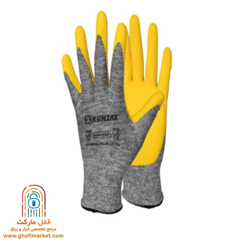 دستکش ایمنی پلی استر لاتکس کنزاکس مدل KLG-1732