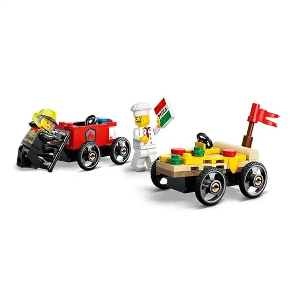 لگو سیتی مدل 60458 Pizza vs. Fire Truck Race — تصویر ۳
