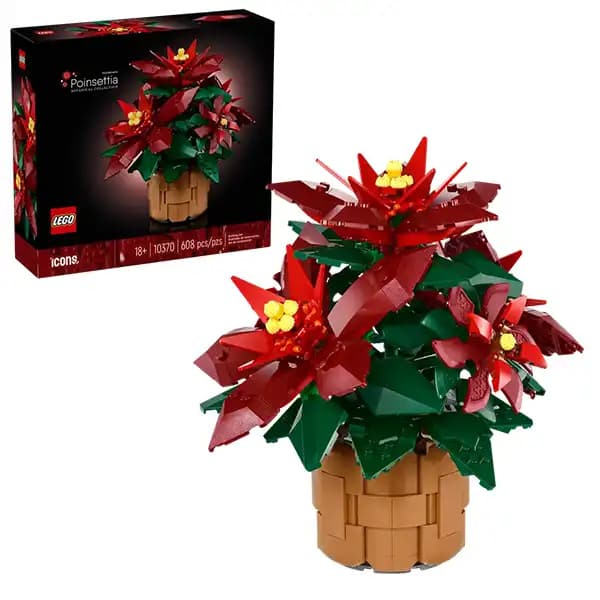 لگو آیکونز مدل 10370 پوینستیا Poinsettia — تصویر ۸