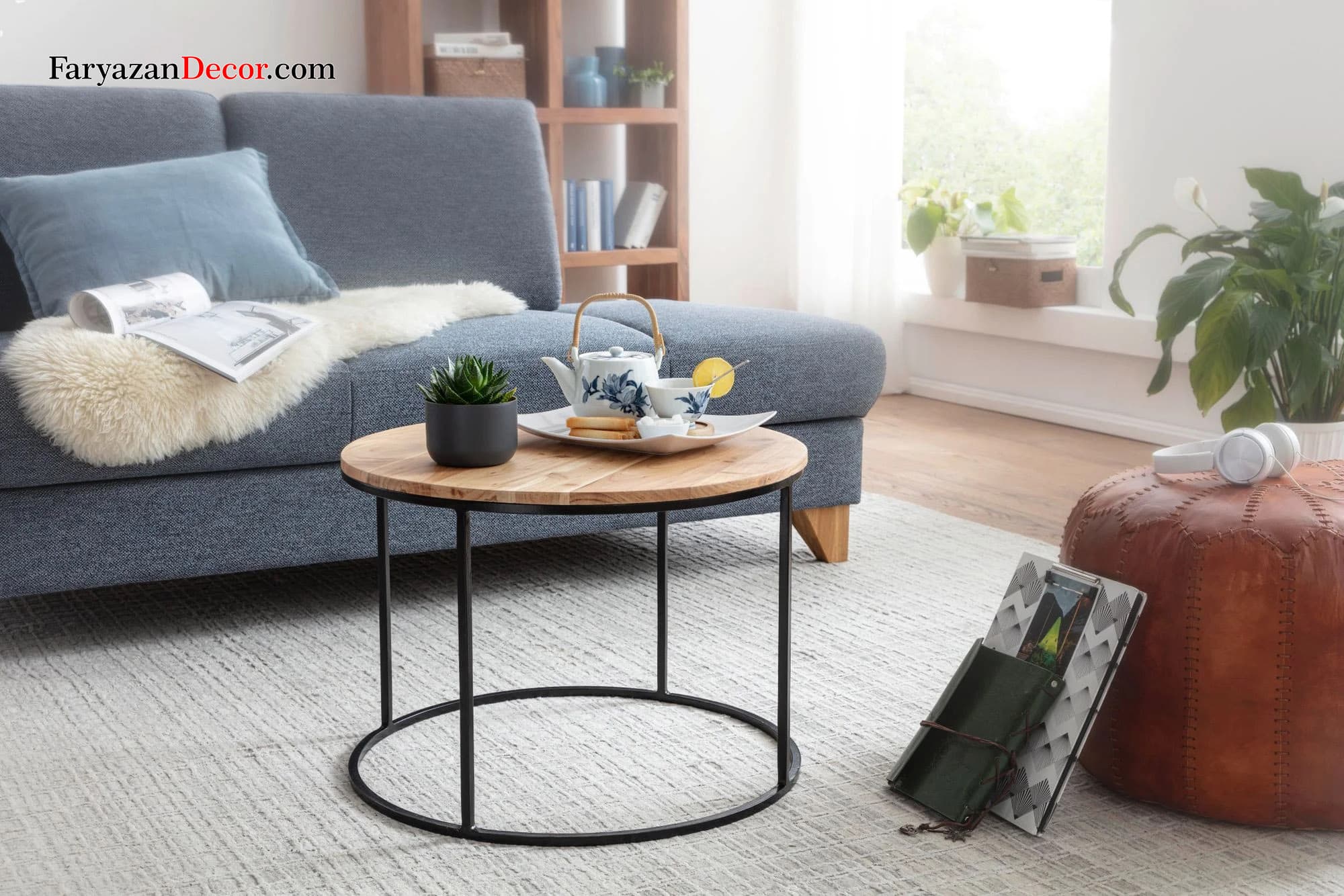 میز جلو مبلی گرد فریازان دکورمدل FW 15 — تصویر ۱۲