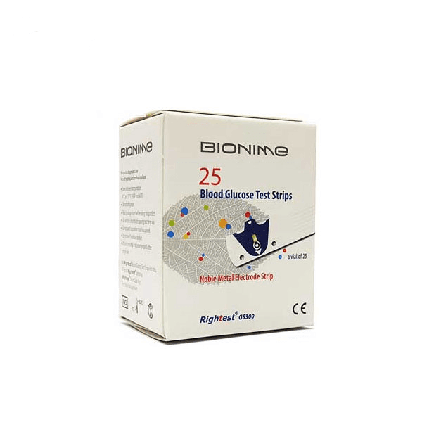 نوار تست قند خون بایونیم (Bionime) مدل GS300 رنگ سفید