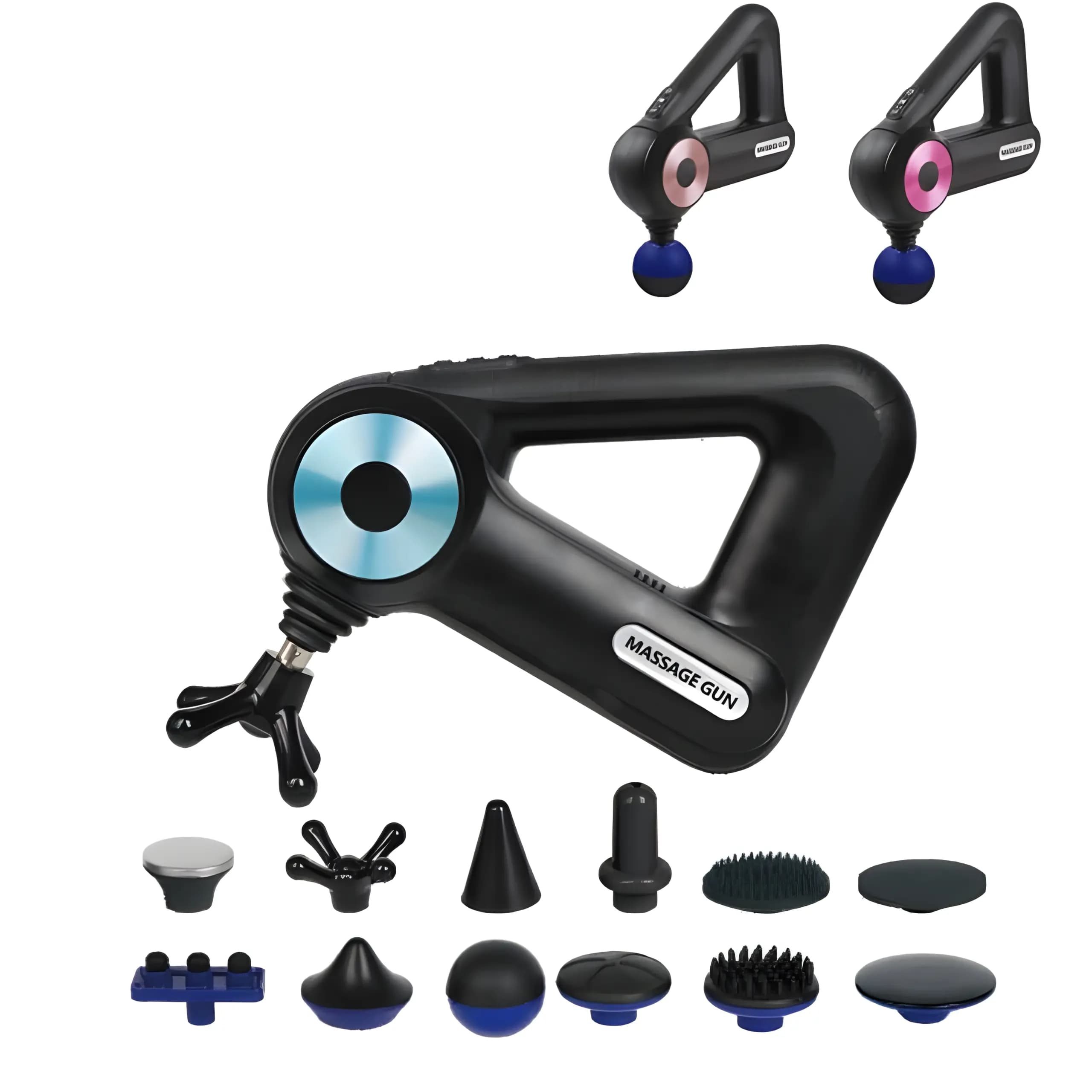 ماساژور برقی مدل MASSAGE GUN 12 IN 1 — تصویر ۳