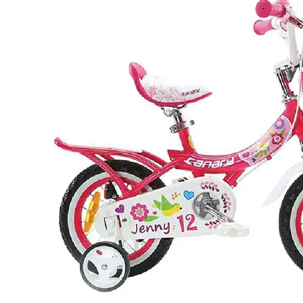 دوچرخه کودک قناری مدل Jenny سایز 12 سرخابی — تصویر ۸