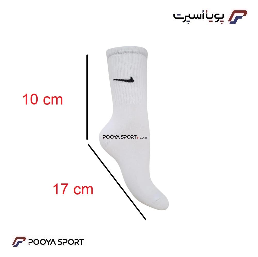 جوراب ورزشی نایک Nike زنانه ساق کوتاه اعلا سفید — تصویر ۶