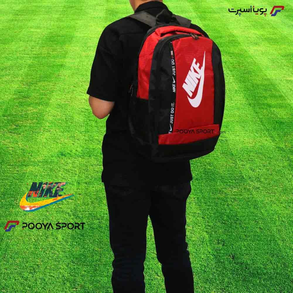 کوله پشتی ورزشی نایک NIKE سایز متوسط اعلا مشکی- قرمز — تصویر ۸