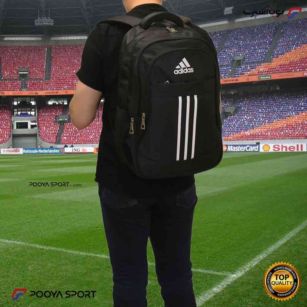کوله پشتی ورزشی آدیداس adidas سایز متوسط اعلا مشکی – سفید