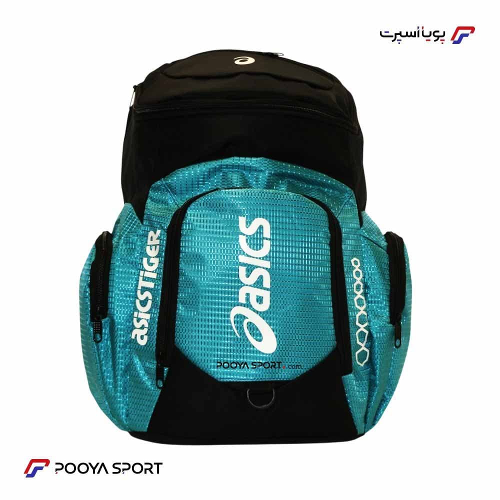 کوله پشتی ورزشی ضد آب جدید اسیکس asics سایز متوسط a12 سبز- مشکی — تصویر ۱۱
