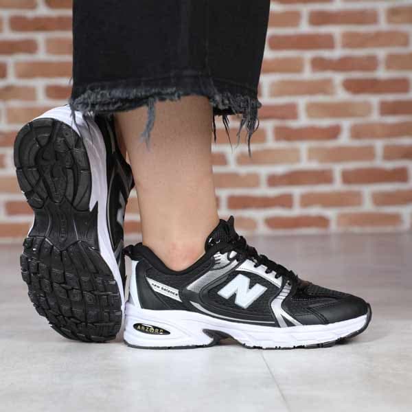 کتونی اسپرت NewBalance 530 مشکی طوسی — تصویر ۶