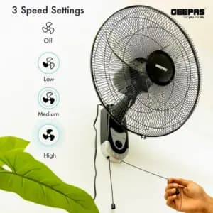 پنکه دیواری جی پاس GF9604 | خرید پنکه کم صدا و ایمن