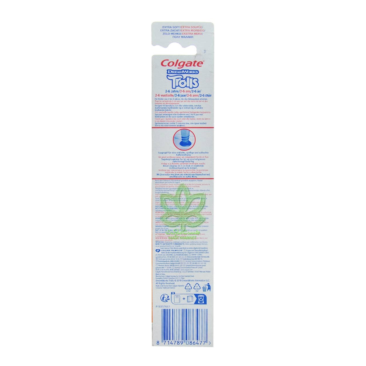 مسواک کولگیت کودکان 6-2 سال با برس خیلی نرم دخترانه ترول – colgate — تصویر ۶