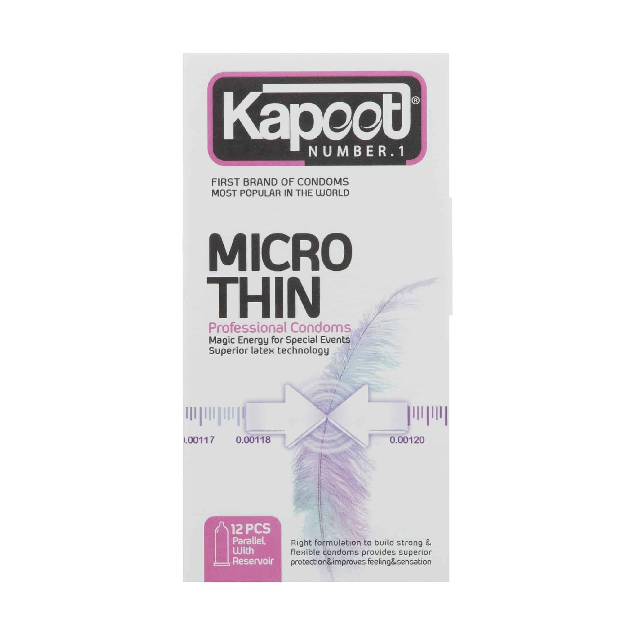 کاندوم کاپوت Micro Thin بسته 12 عددی