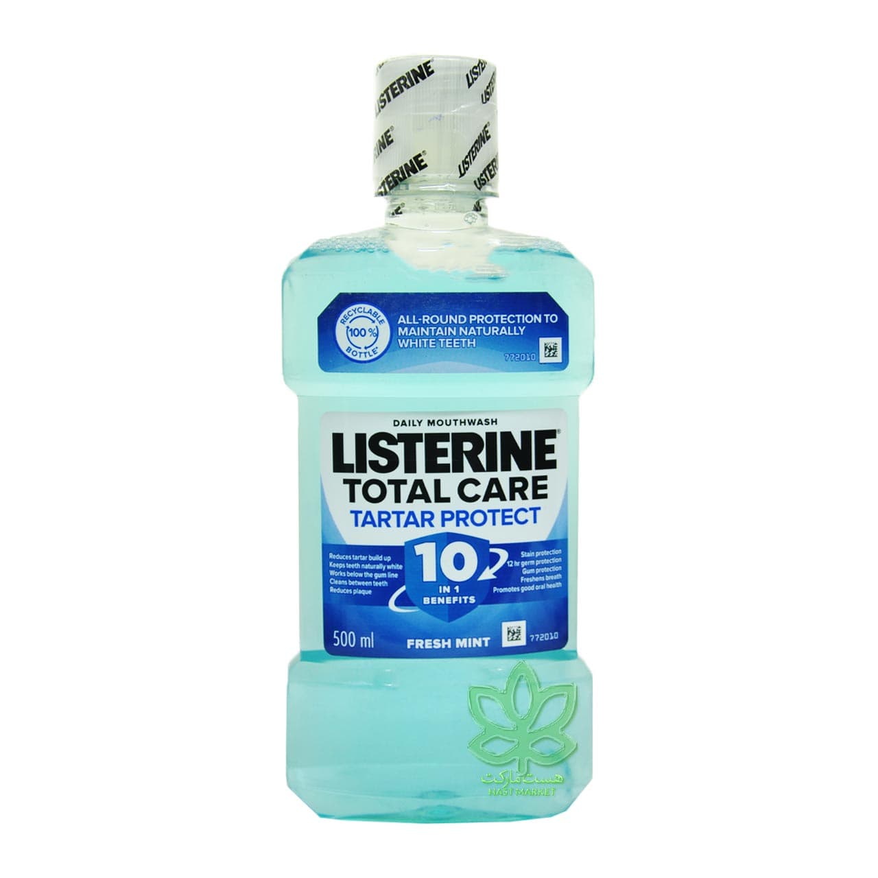 دهانشویه لیسترین مراقبت روزانه 500 میل توتال کر تارتار پروتکشن نعنایی – listerine — تصویر ۲