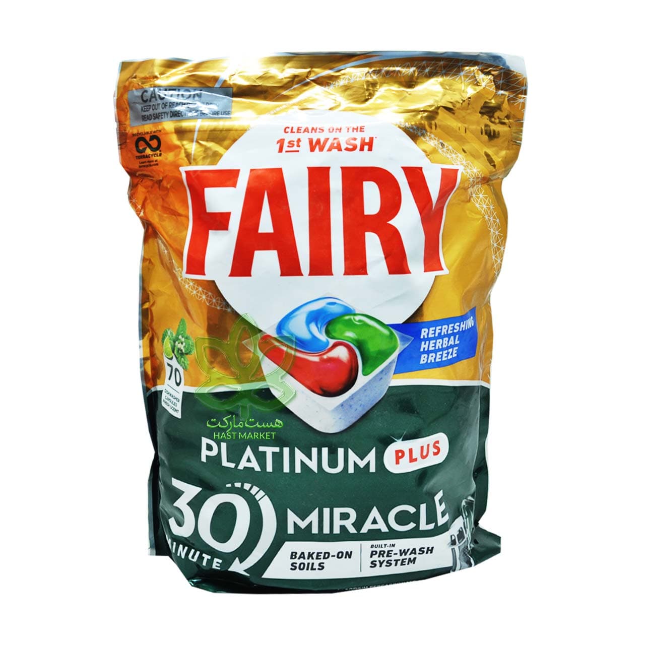 کپسول ماشین ظرفشویی فیری پلاتینیوم پلاس لیمو نعنا 70 عدد – fairy