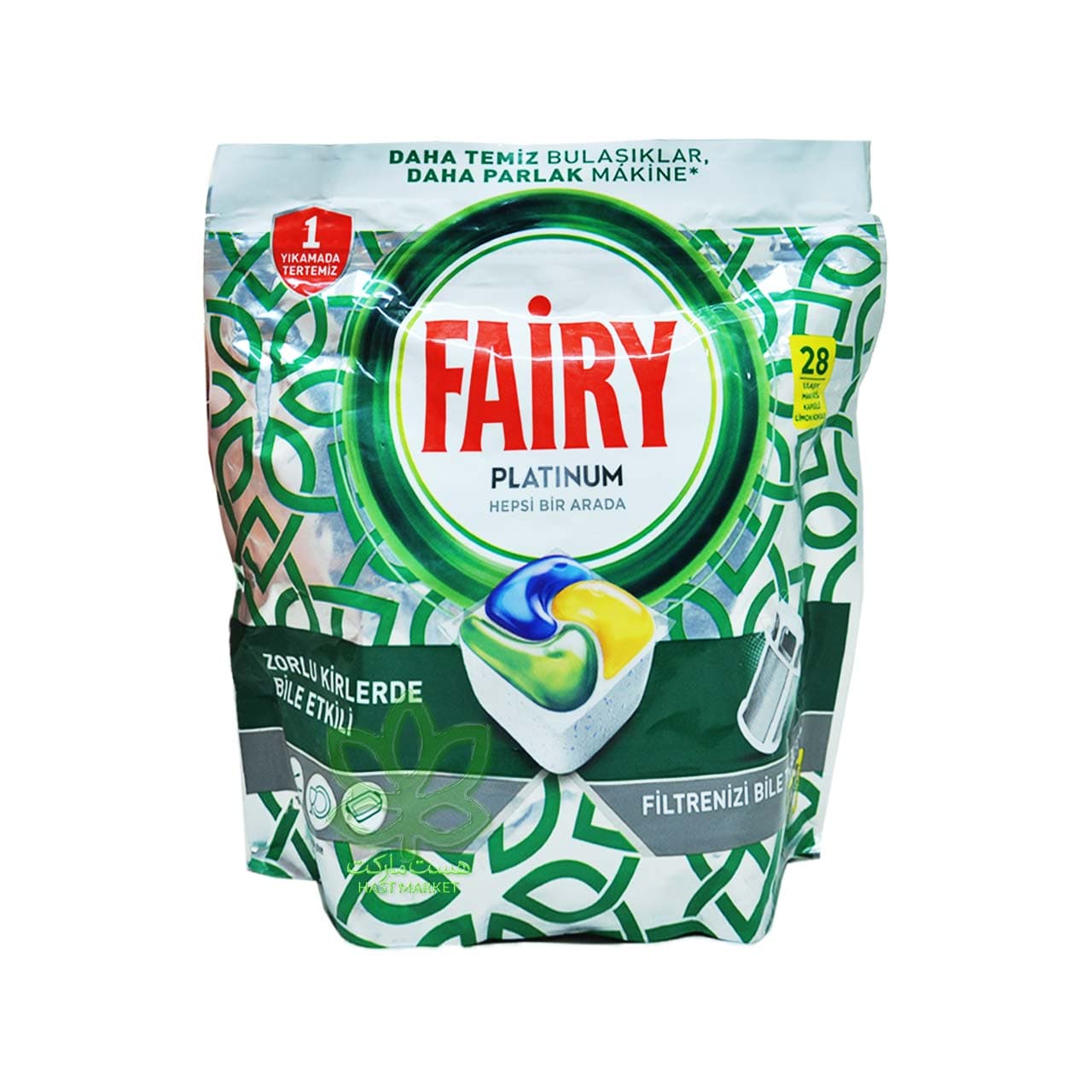 کپسول ماشین ظرفشویی فیری پلاتینیوم 28 عدد – fairy