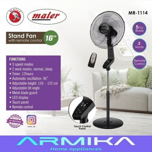 پنکه ایستاده مایر مدل MR-1114 | Mayer Standing Fan — تصویر ۳