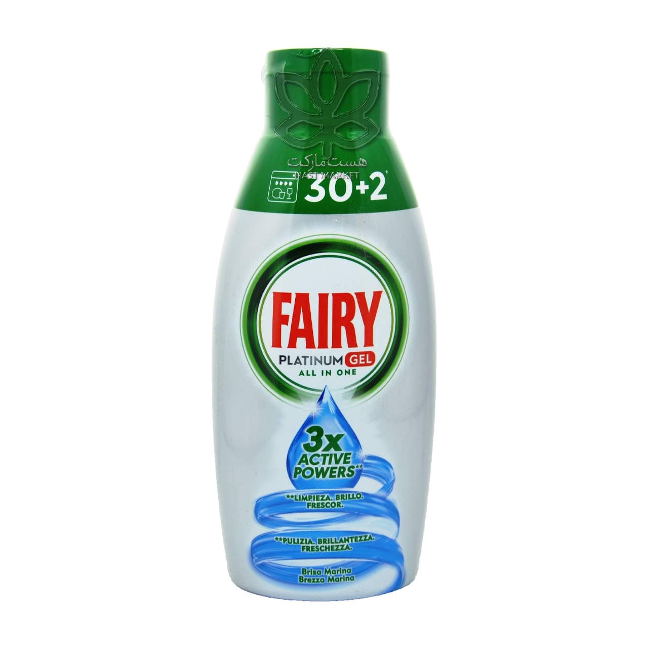 ژل ماشین ظرفشویی رایحه نسیم دریا 600 میل پلاتینیوم فیری – fairy