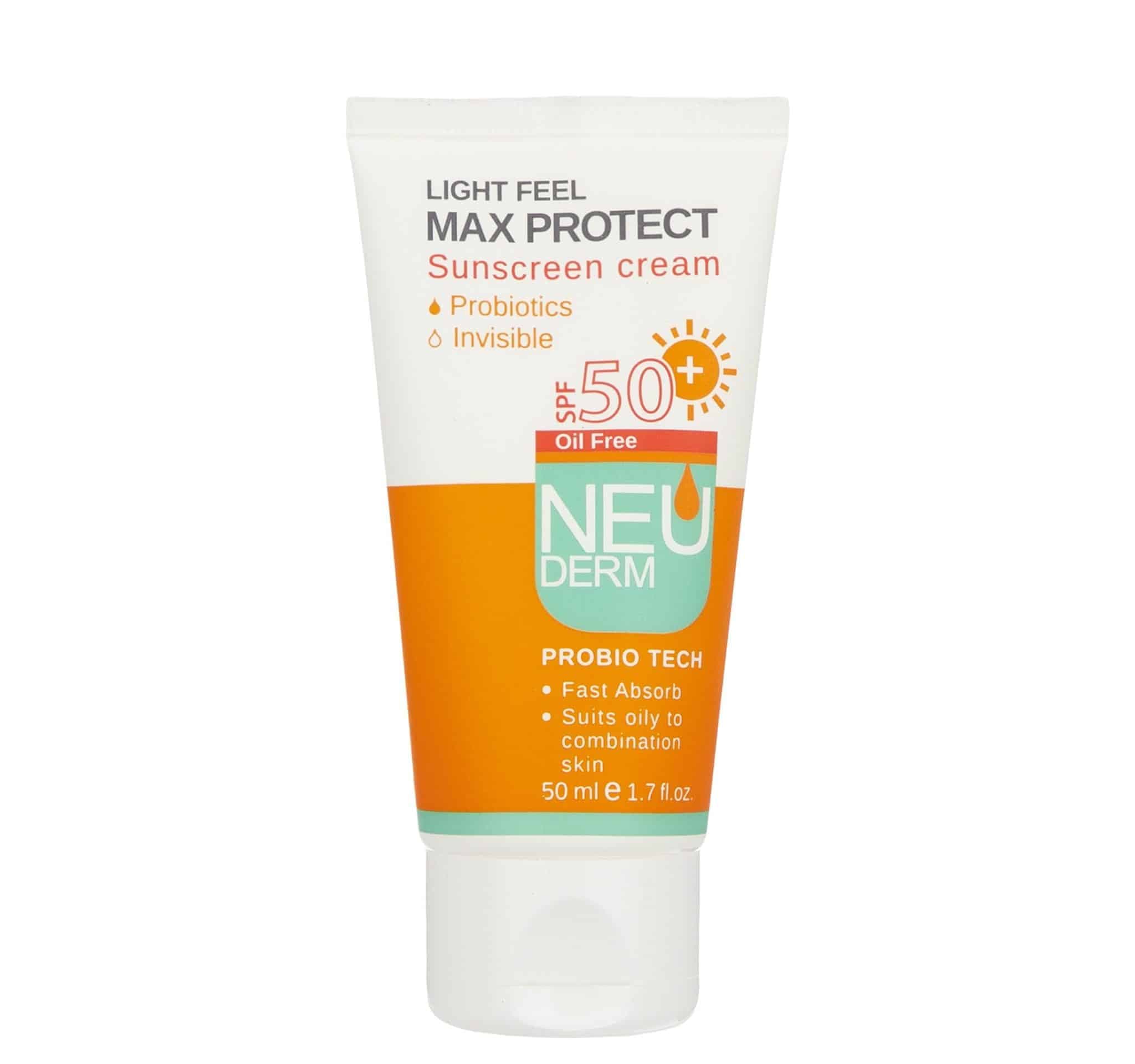 کرم ضد آفتاب نئودرم بی رنگ فاقد چربی Max Protect spf50 — تصویر ۵