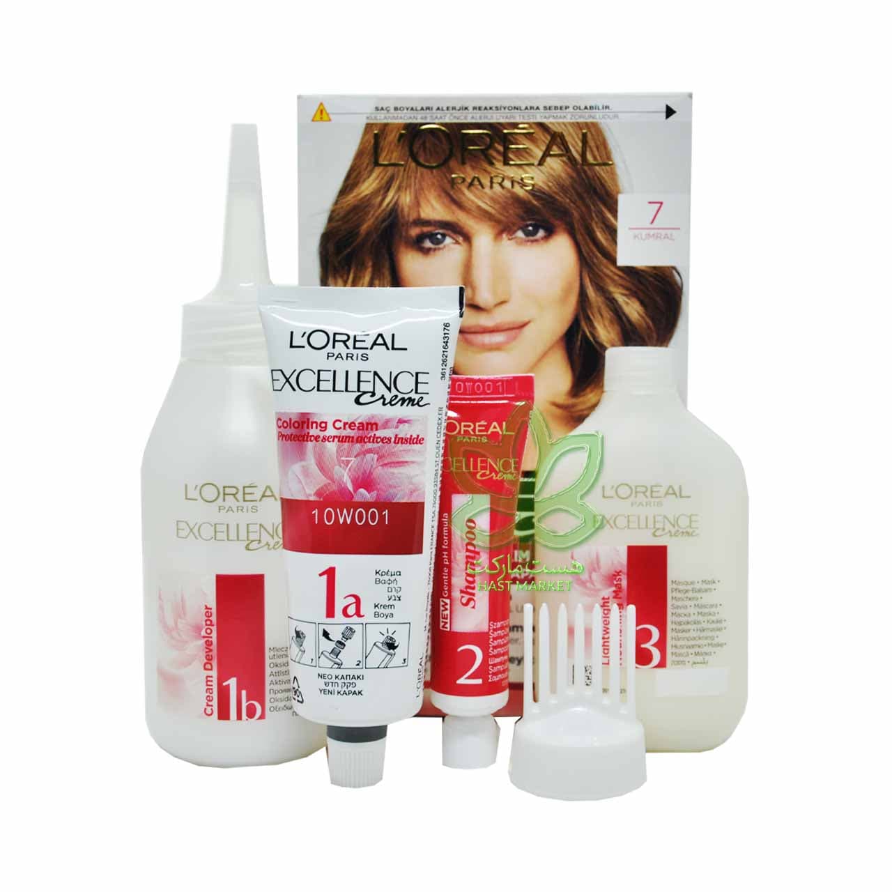کیت رنگ مو لورال شماره 6.3 قهوه ای بادامی – loreal — تصویر ۴