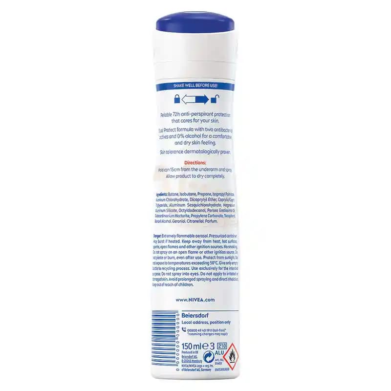 اسپری زنانه نیوا Dry Comfort حجم 150 میل — تصویر ۳