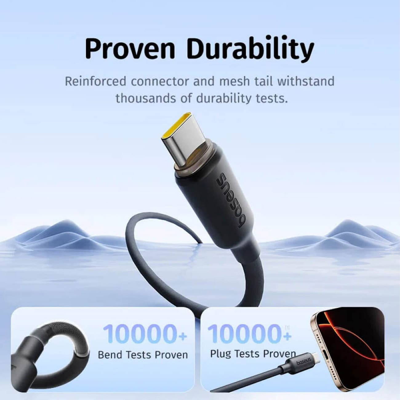 کابل تایپ سی باسئوس Baseus مدل CB000172 توان 100 وات یک متری — تصویر ۹