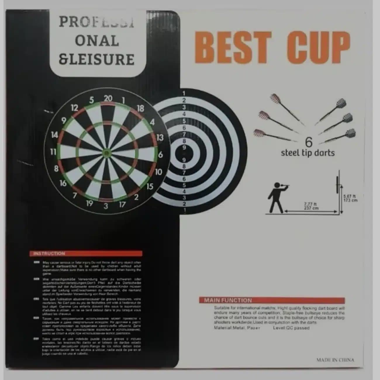 تخته دارت سوزنی بست کاپ Best Cup مسابقاتی 18 اینچ — تصویر ۹