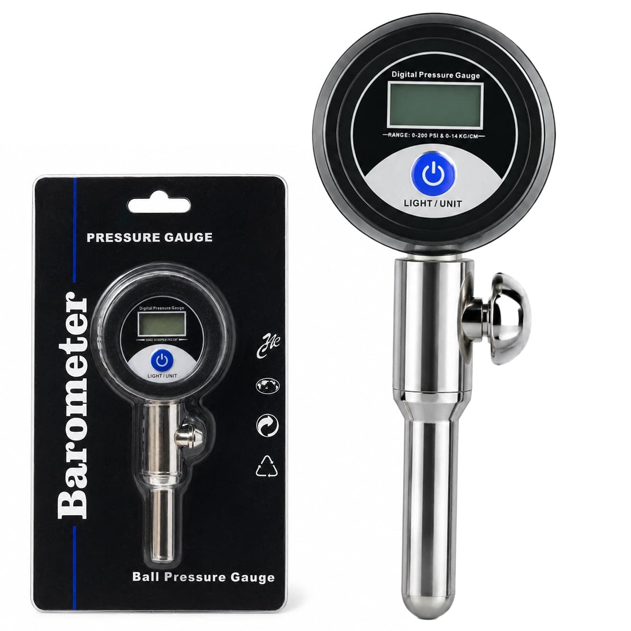فشارسنج دیجیتال باد توپ Barometer با محدوده سنجش 20psi