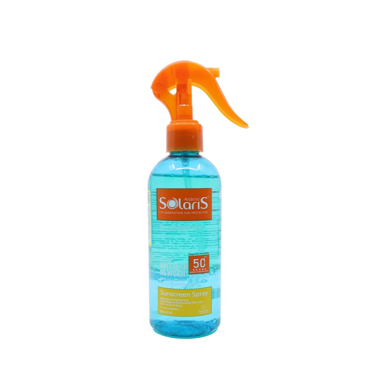اسپری ضد آفتاب دوفاز میسلار نیوژن SPF 50 سولاریس آردن 250 میلی لیتر