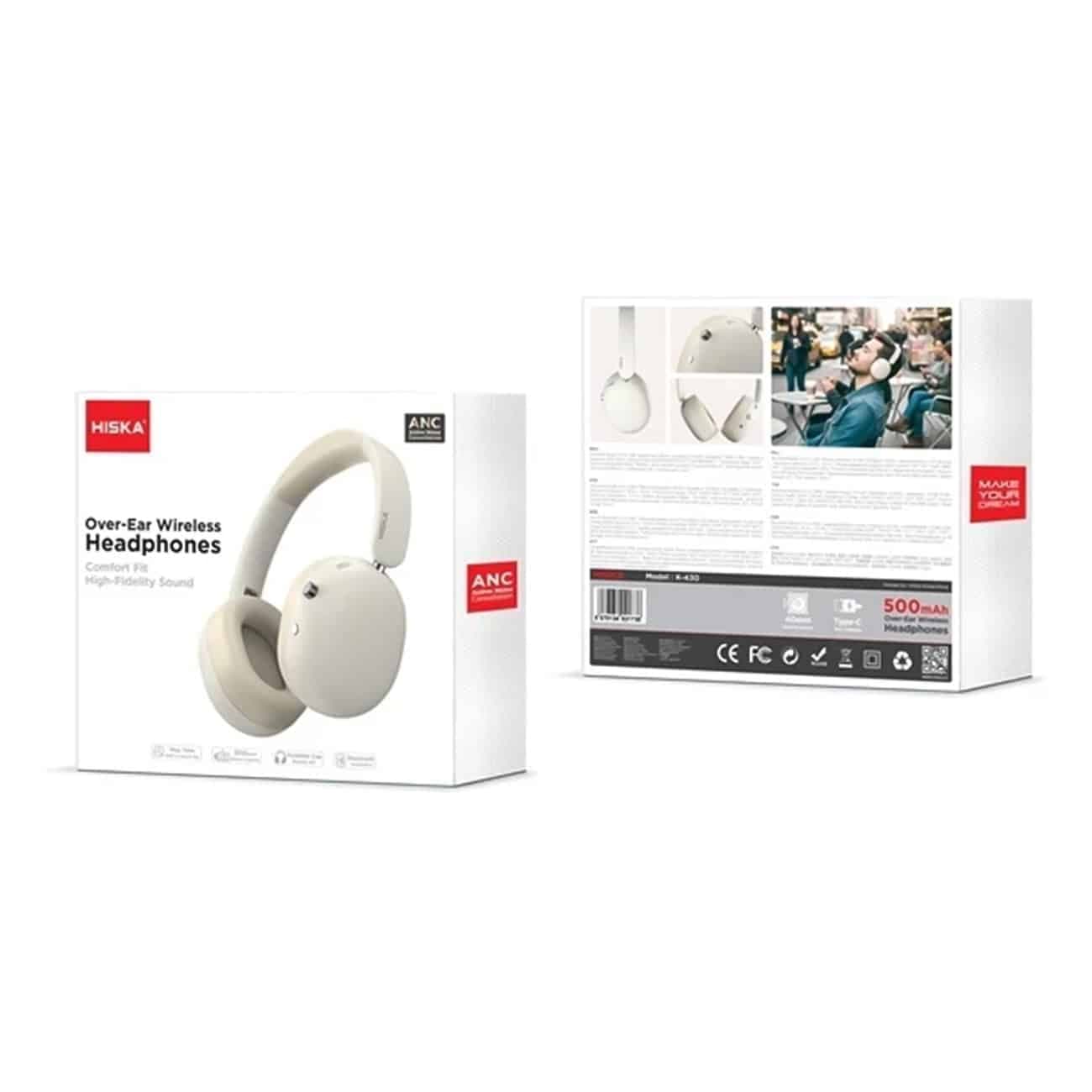 هدفون بلوتوثی هیسکا مدل K-430 با نویز کنسلینگ فعال — تصویر ۷